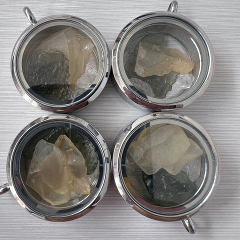 Wholesale Moldavite Locket Bundle – 12 Pieces