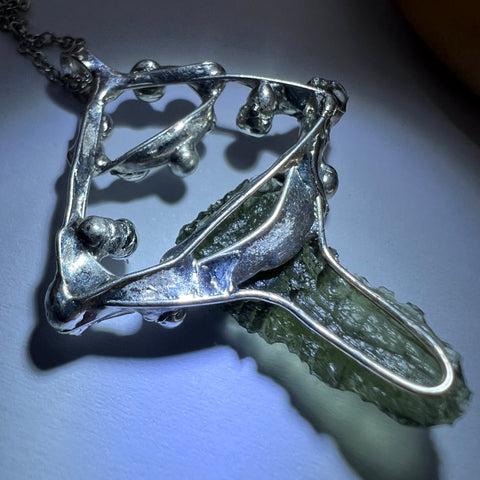 1.8g Moldavite Pendant - Silver Bale