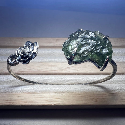2.45g Moldavite Bracelet in Sterling Silver