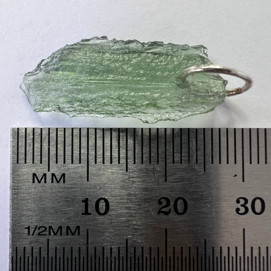 Sterling Silver Moldavite Pendant | 0.77g | Maly Chlum