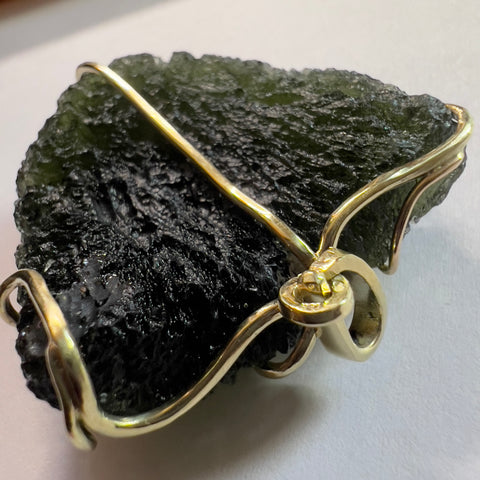 Gold Moldavite Pendant I 20.20g I Marouskovo Pole
