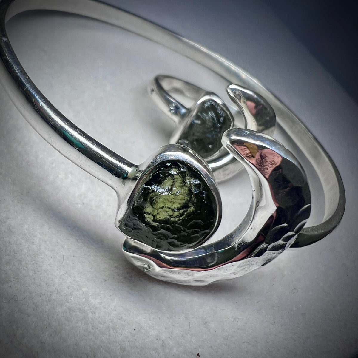 Moldavite Moon Jewellery Bundle – Bracelet & Ring
