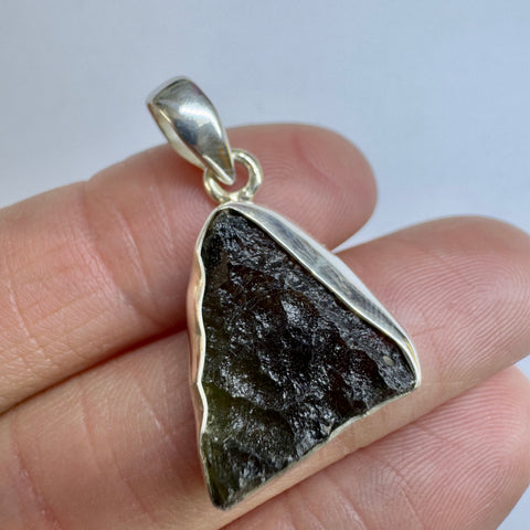 Sterling Silver Moldavite Pendant | 4.0g | Chlum