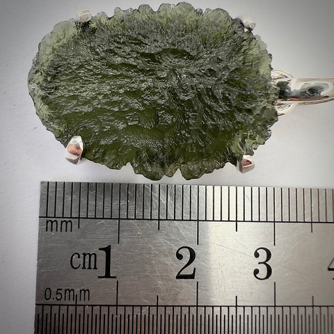 Sterling Silver Moldavite Pendant | 5.5g | Chlum