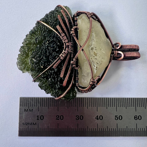 Copper Moldavite & LDG pendant | 14.31g | Maly Chlum