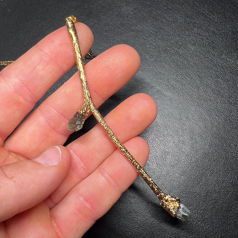 Gold-Plated "Branch" Necklace | 1.1g and 0.8g | Jakule