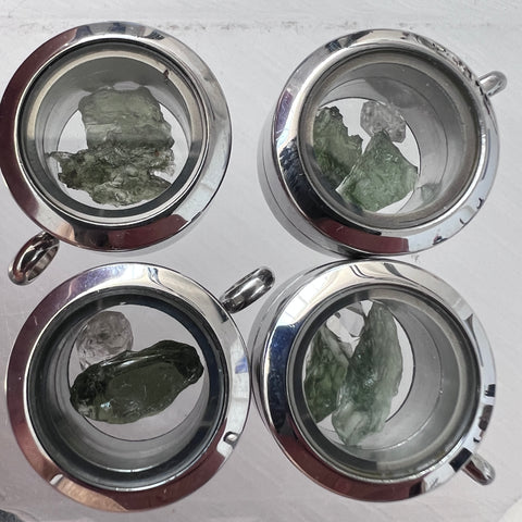 Wholesale Moldavite Locket Bundle – 12 Pieces