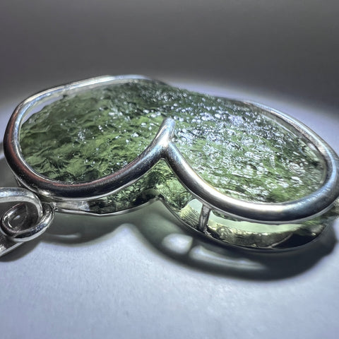Moldavite Heart Silver Pendant I 3.85g I Vrabce