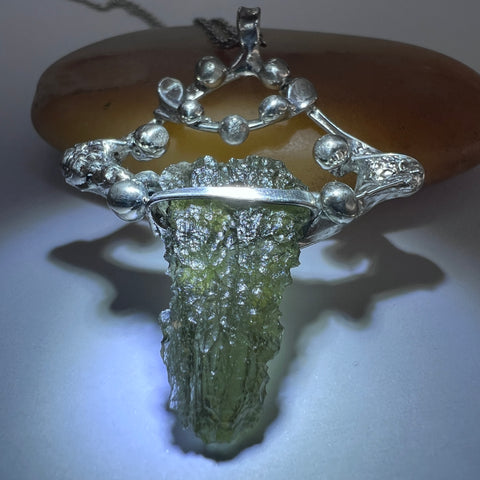 1.8g Moldavite Pendant - Silver Bale