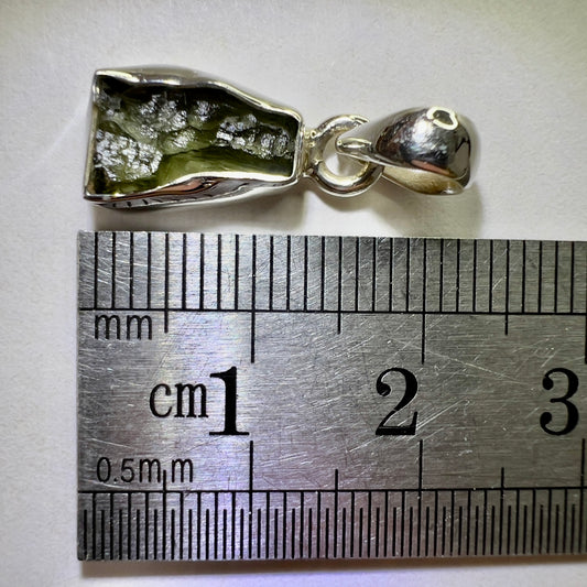 Sterling Silver Moldavite Pendant | 1.5g | Chlum