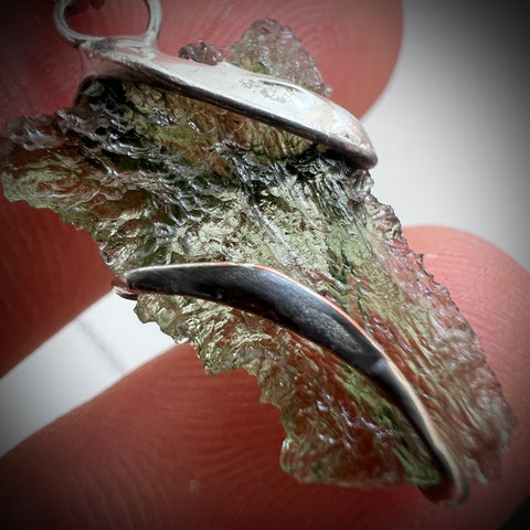 Moldavite Angel Chime Necklace