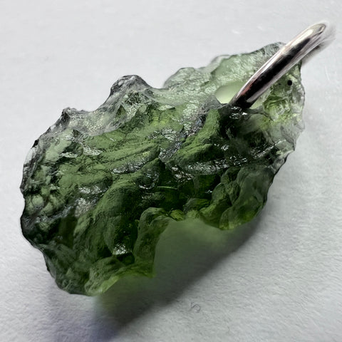 1.17g Natural Moldavite Sterling Silver Pendant