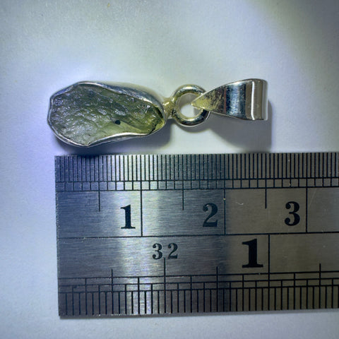 Sterling Silver Moldavite Pendant | 1.52g | Chlum