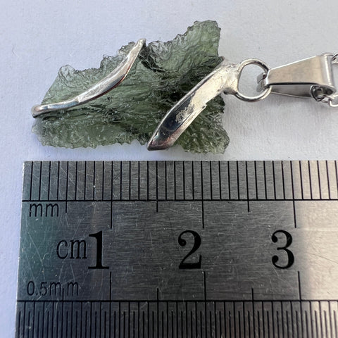 Moldavite Angel Chime Necklace