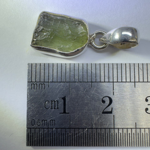 Sterling Silver Moldavite Pendant | 1.83g | Chlum