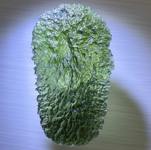 14k Gold-Fill Moldavite & Amethyst pendant - 10.49g.