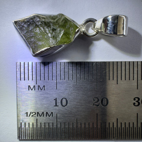 Sterling Silver Moldavite Pendant | 2.09g | Chlum