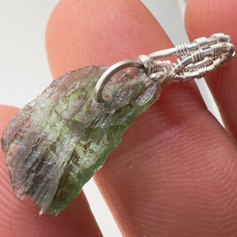 1.05g Moldavite Pendant - Silver Bale