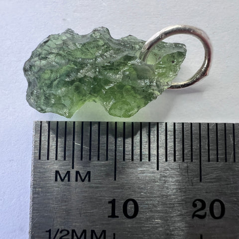 1.17g Natural Moldavite Sterling Silver Pendant