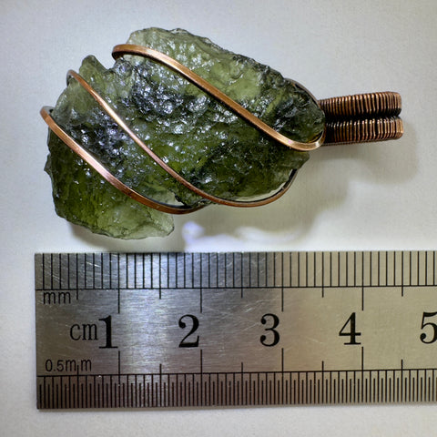 Moldavite Copper Pendant | 3.95g | Chlum