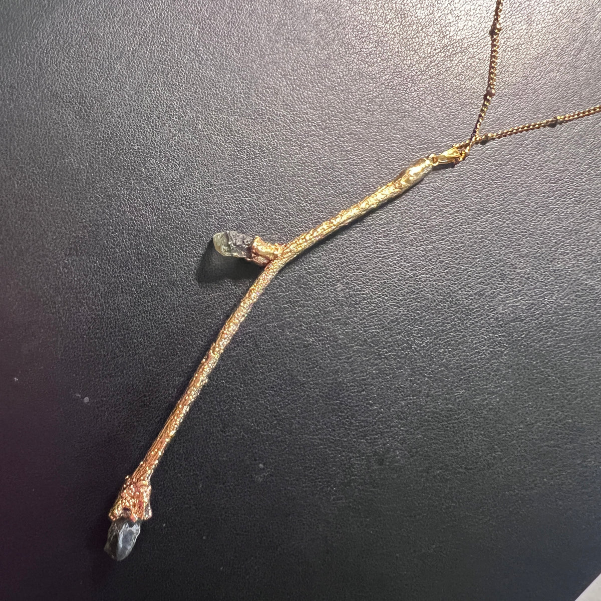 Gold-Plated "Branch" Necklace | 1.1g and 0.8g | Jakule