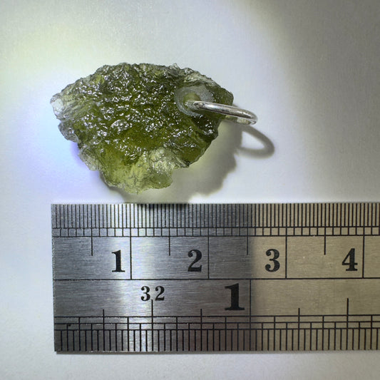Silver Moldavite Pendant | 1.91g | Chlum