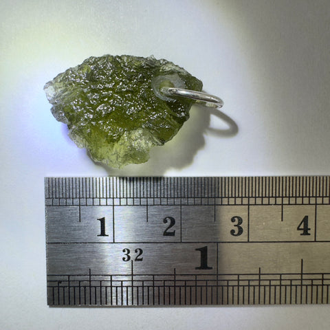 Silver Moldavite Pendant | 1.91g | Chlum
