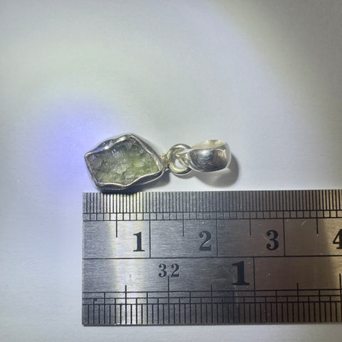 Sterling Silver Moldavite Pendant | 1.4g | Chlum
