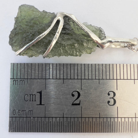 2.3g Moldavite Pendant - Silver Bale