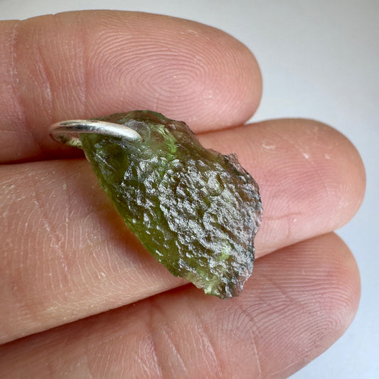 Silver Moldavite Pendant | 1.05g | Chlum