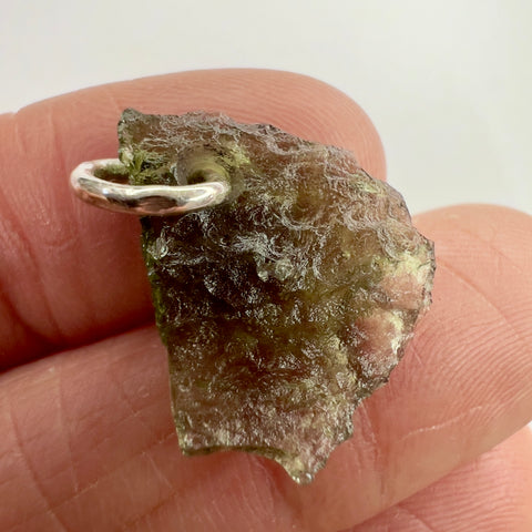 Silver Moldavite Pendant | 1.05g | Chlum