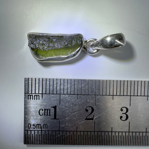 Sterling Silver Moldavite Pendant | 1.95g | Chlum