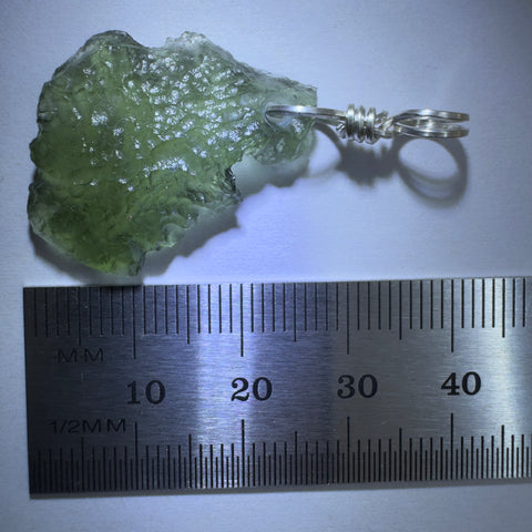 Silver Moldavite Pendant | 2.11g | Marouskovo Pole