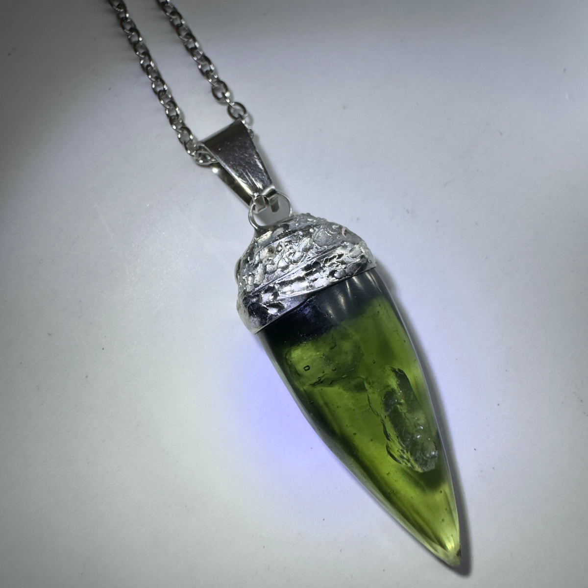 Faceted Moldavite Pendant | 3.92g | Chlum