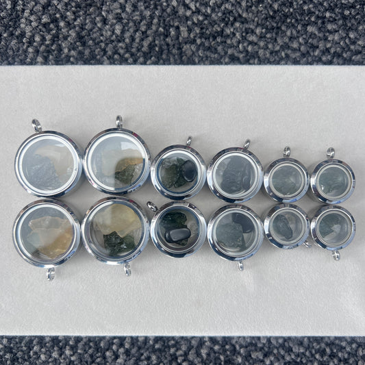 Wholesale Moldavite Locket Bundle – 12 Pieces