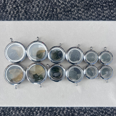 Wholesale Moldavite Locket Bundle – 12 Pieces