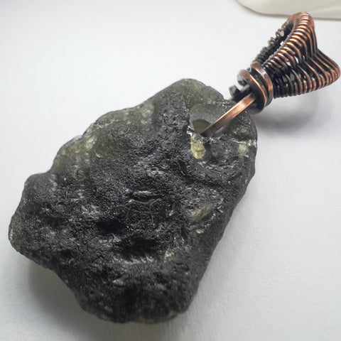 3.54g Moldavite Pendant - Copper Bale