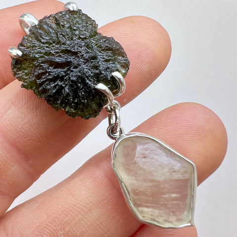 Moldavite & LDG Silver Pendant I 3.85g I Maly Chlum