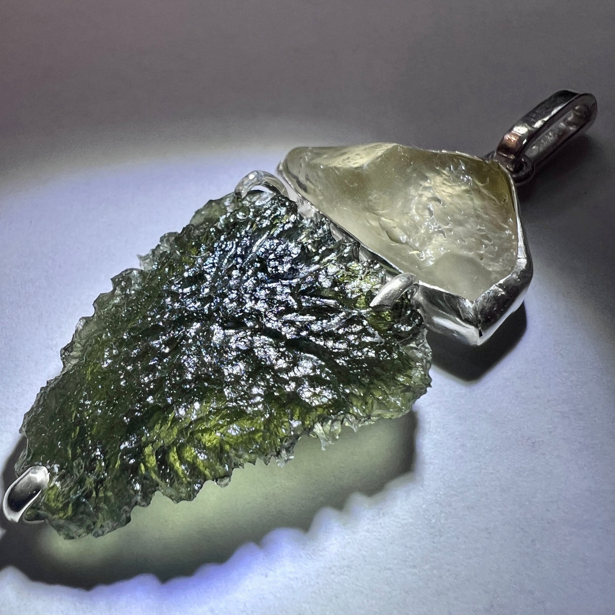 Moldavite & LDG Silver pendant I 5.55g I Marouskovo Pole