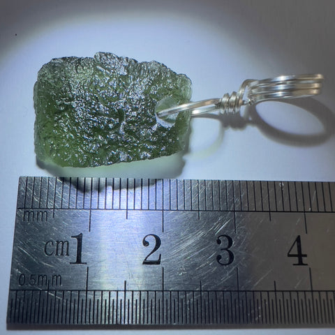 3.59g Moldavite Pendant - Silver Bale