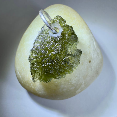 Silver Moldavite Pendant | 1.91g | Chlum