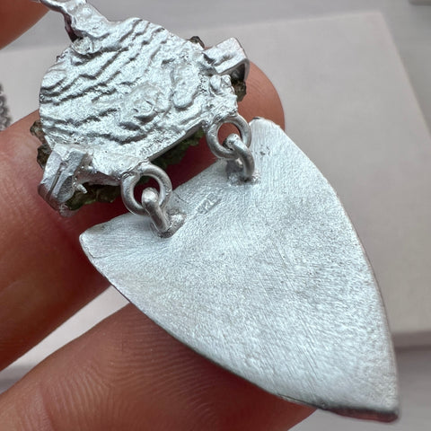 Sterling Silver Moldavite Necklace