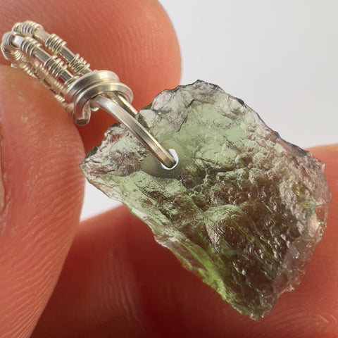 1.05g Moldavite Pendant - Silver Bale