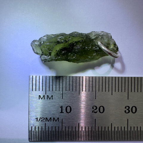 Sterling Silver Moldavite Pendant | 1.33g | Chlum