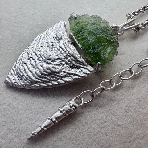 Sterling Silver Moldavite Necklace