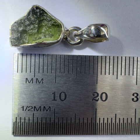 Sterling Silver Moldavite Pendant | 1.64g | Chlum