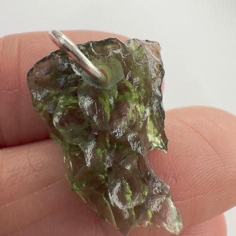 Silver Moldavite Pendant | 1.17g | Chlum