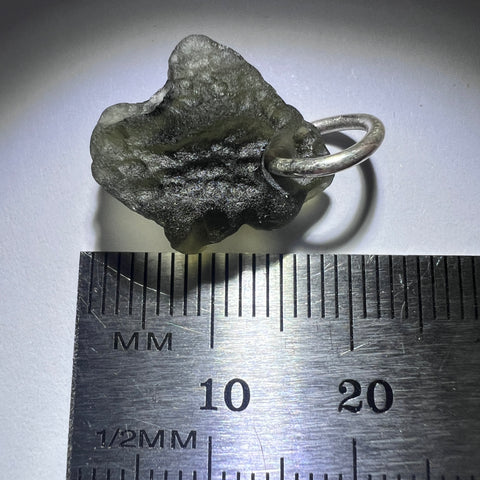 Silver Moldavite Pendant | 1.54g | Chlum