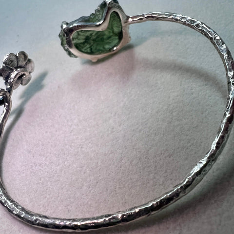 2.45g Moldavite Bracelet in Sterling Silver