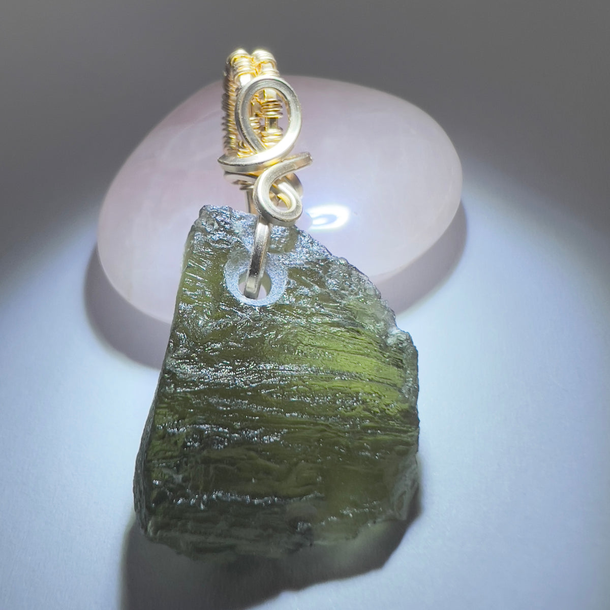 3.14g Moldavite Pendant - Gold Bale
